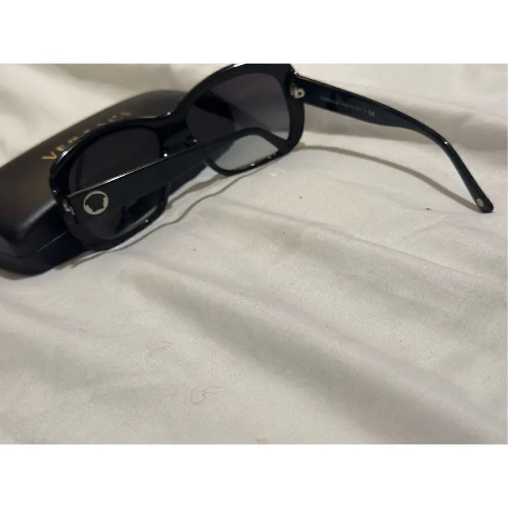 VERSACE vintage sunglasses rare wrap black square frame shield mask oversized